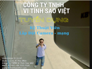 Tuyển Kỹ Thuật Viên Camera Huyện Hóc Môn