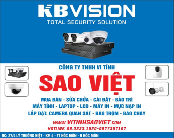 Khuyến Mãi Trọn Gói Hệ Thống 1 Camera KB Vision 1080P